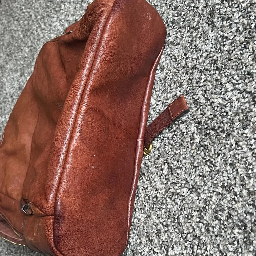 Fossil Brown Leather Backpack - Classic women’s Daypack
